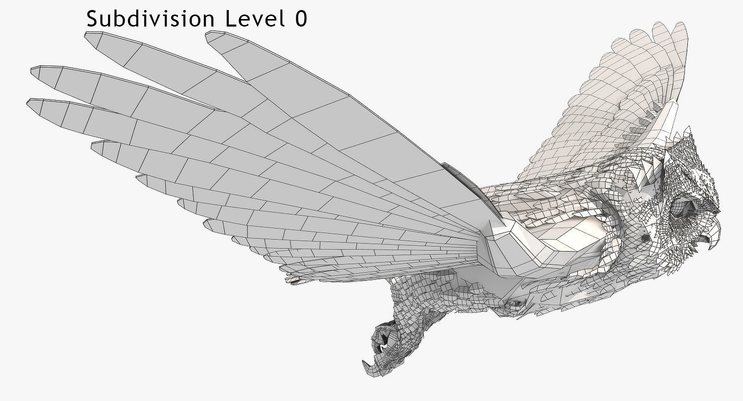 Great Horned Owl - rigged - animated - PBR - VRAY - Standard 3D model_20