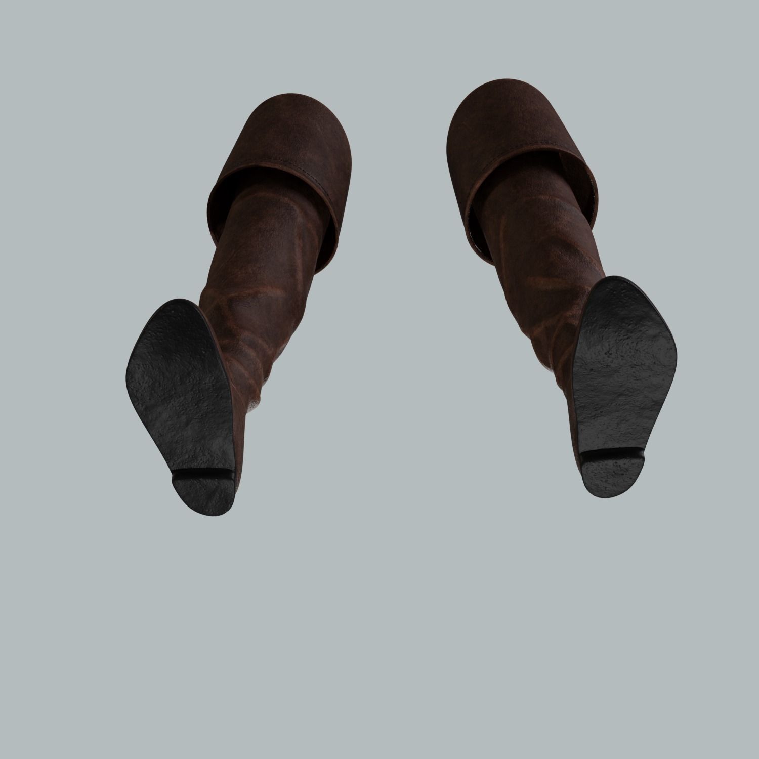 Female Boots Low-poly 3D model_2