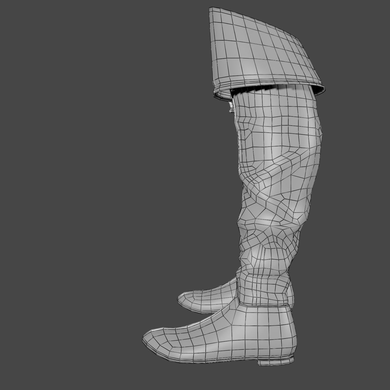 Female Boots Low-poly 3D model_8