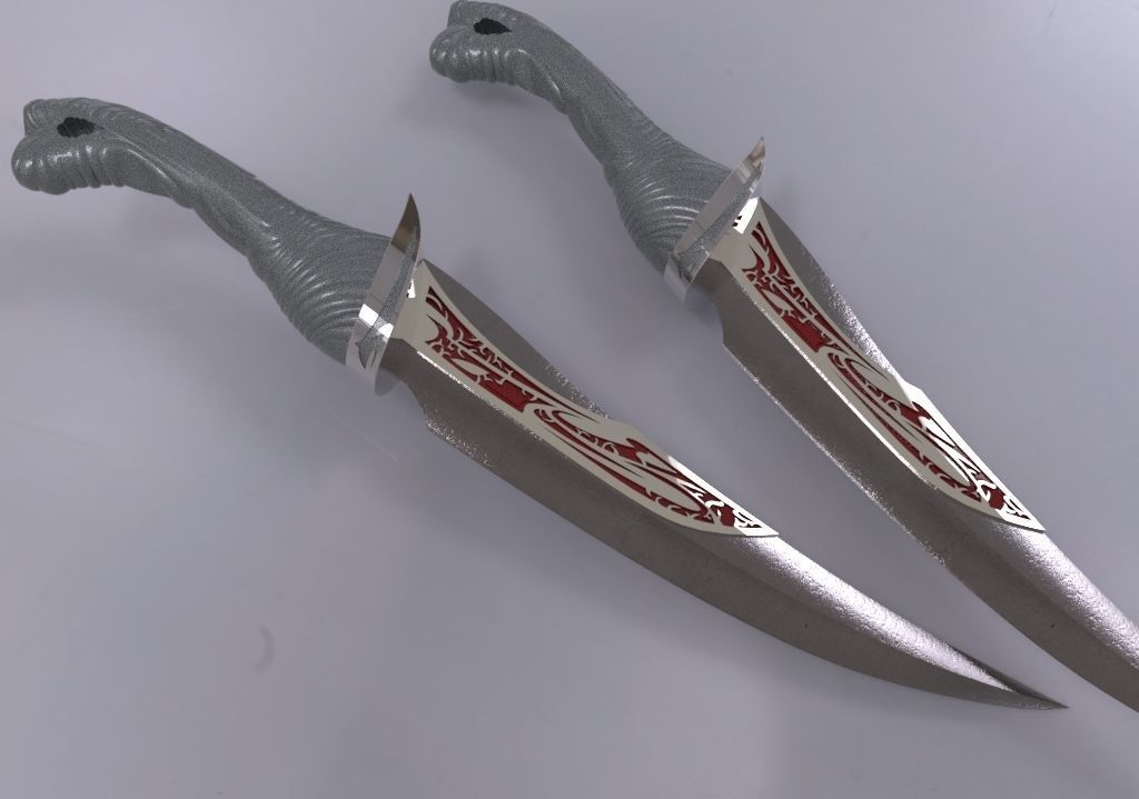 Drax Knives daggers from guardians of the galaxy UPDATED 3D print model_1