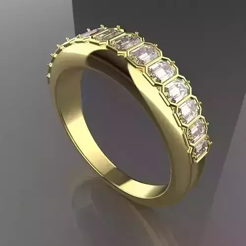 Gemstone Ring 3D model