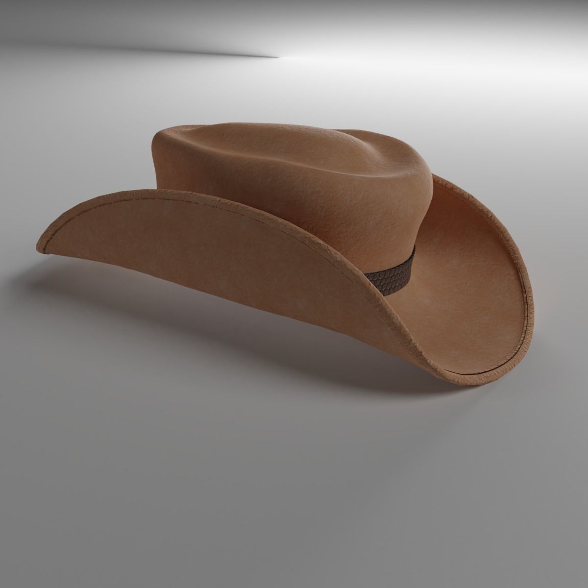 Cowboy Hat Low-poly 3D model_4