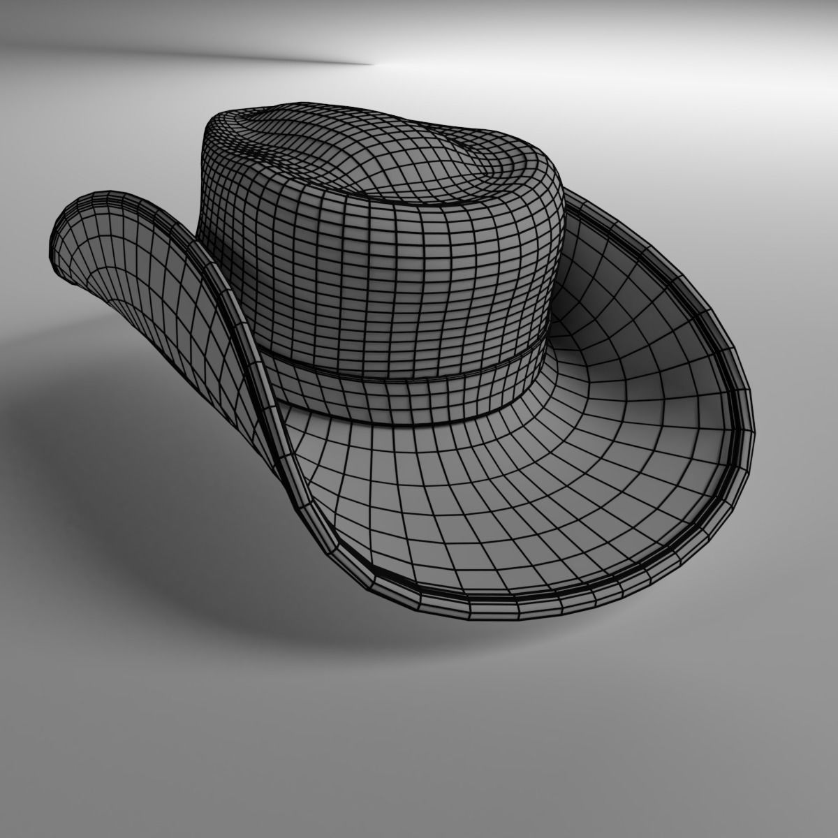 Cowboy Hat Low-poly 3D model_6
