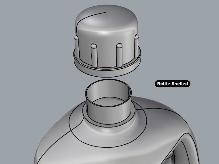 Plastic Blow Molded Container 3D model_4