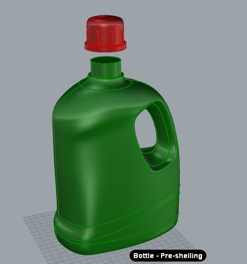 Plastic Blow Molded Container 3D model_3