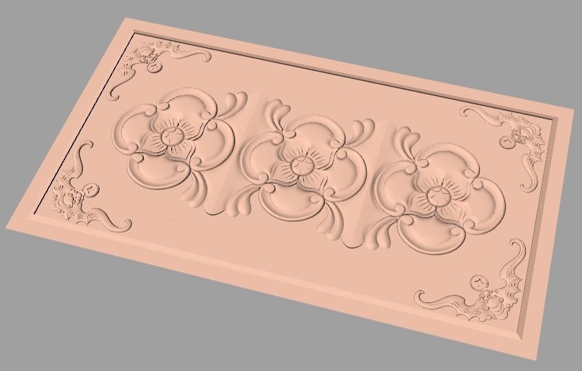 Artcam 3D relief STL models for CNC woodworking E149 3D model_1