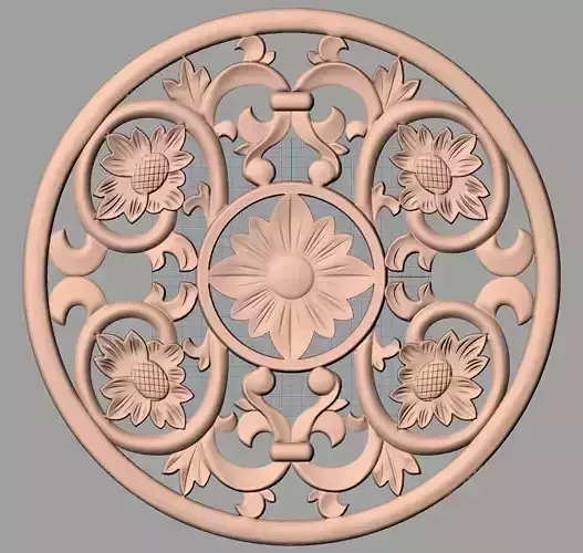 European furniture 3D relief models for CNC wood engraving E166