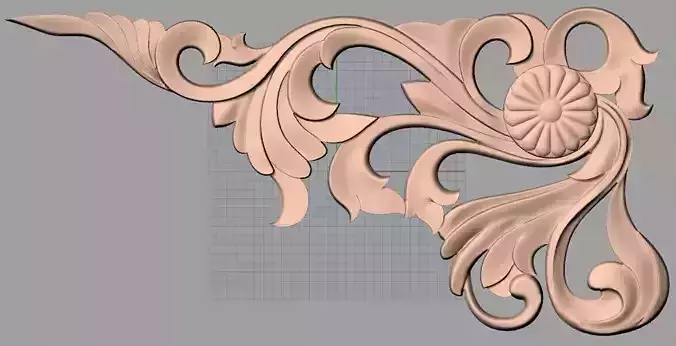 European furniture 3D relief models for CNC wood engraving E174