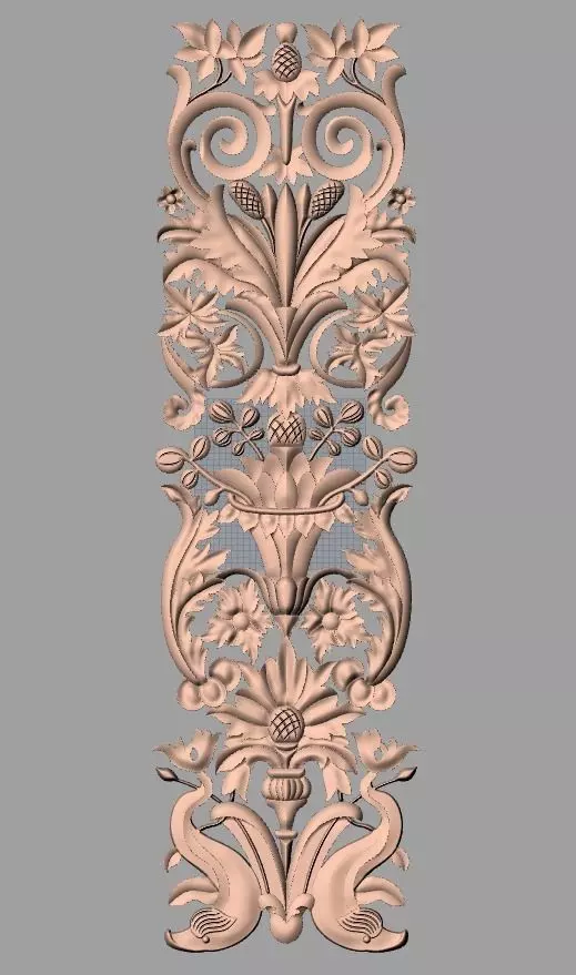 European furniture 3D relief models for CNC wood engraving E176 3D model