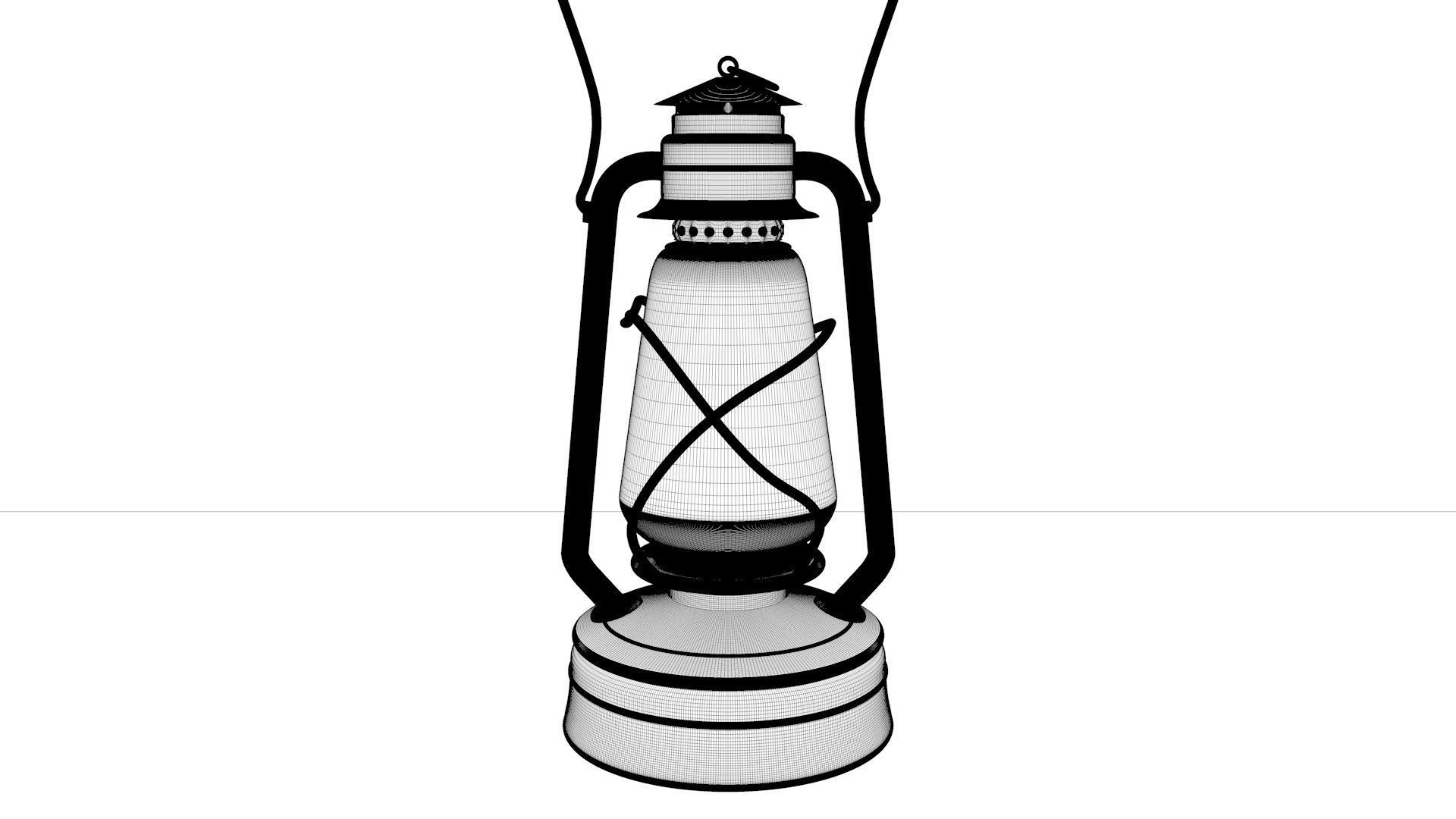 Old Lantern 3D model_3