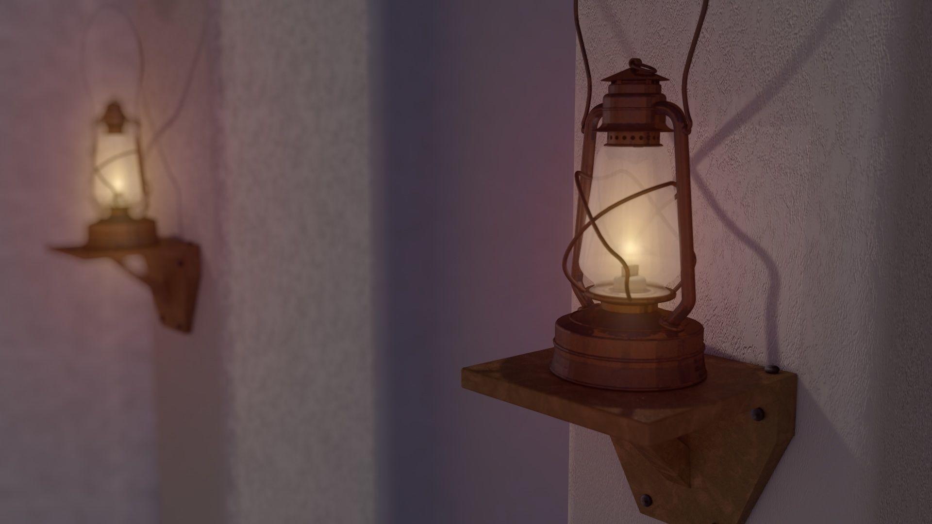 Old Lantern 3D model_4
