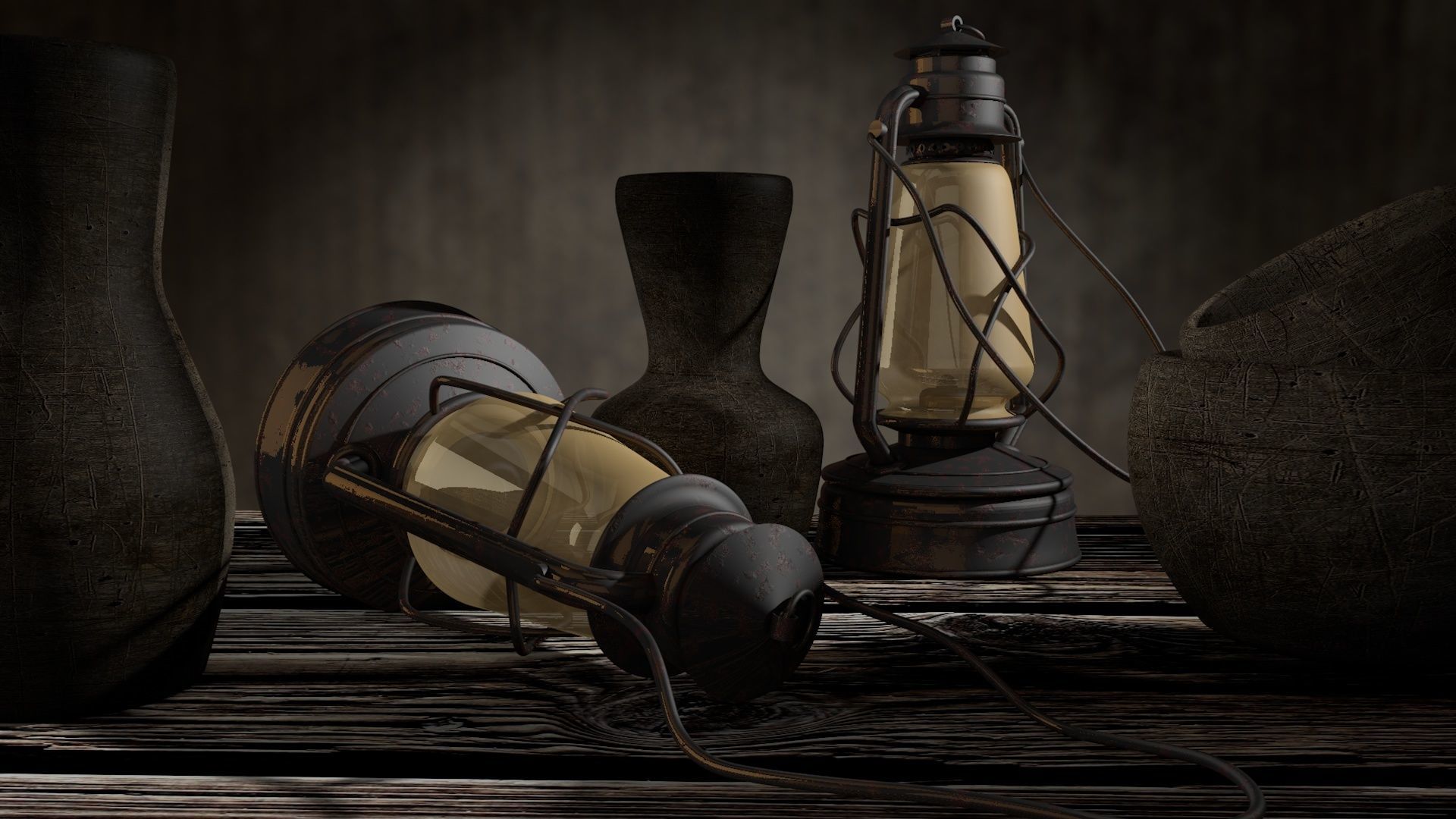 Old Lantern 3D model_6