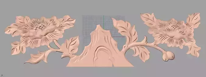 European furniture 3D relief models for CNC wood engraving E208 3D model