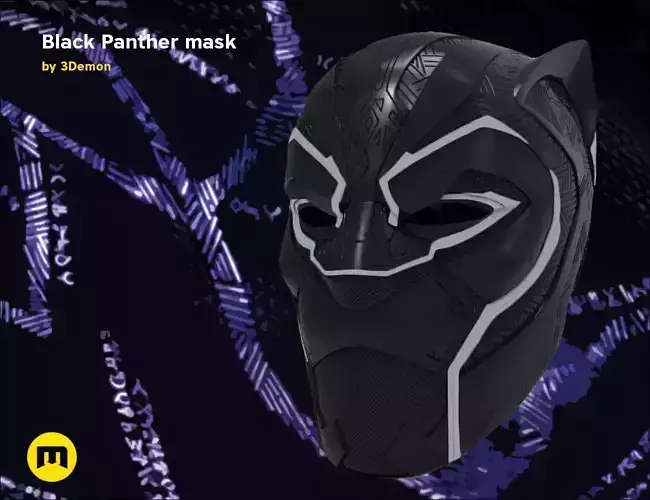 Black Panther mask 3D print model