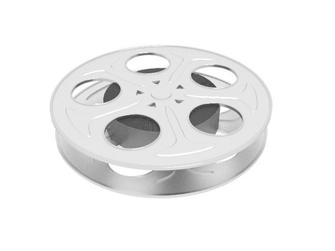 film reel Low-poly 3D model