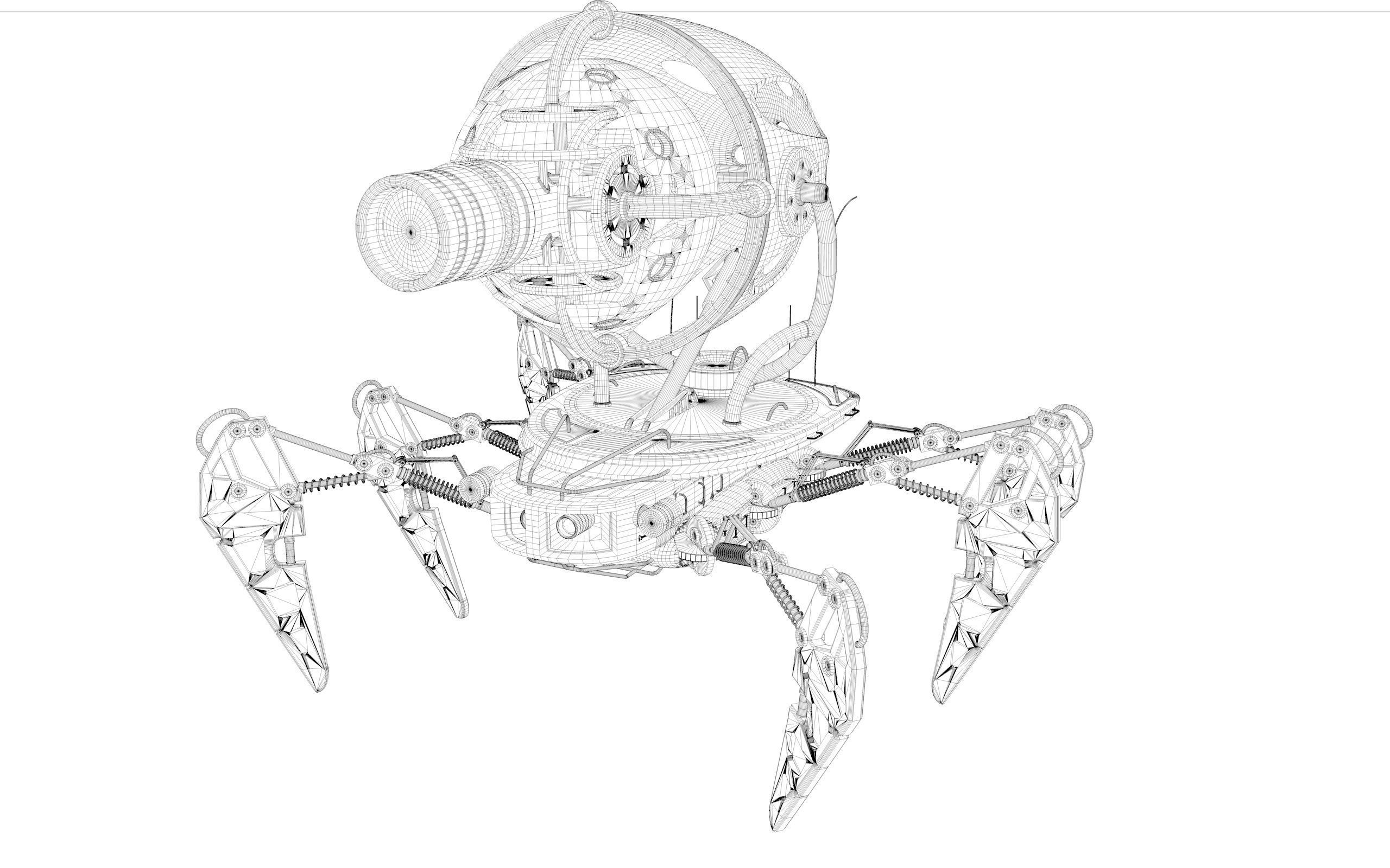 Spider robot 3D model_7
