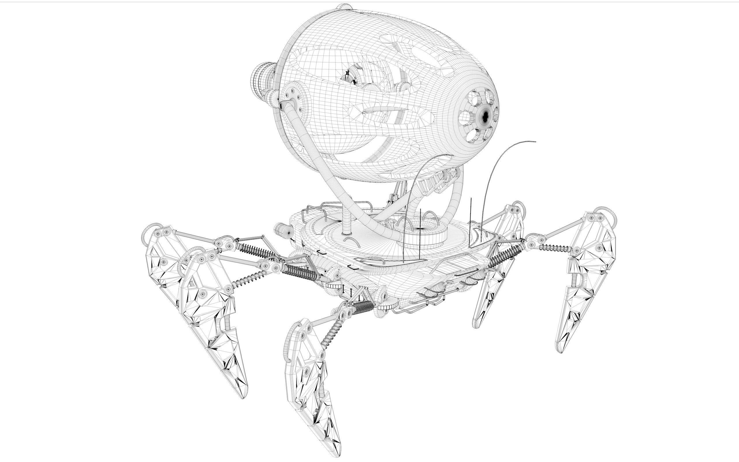 Spider robot 3D model_8