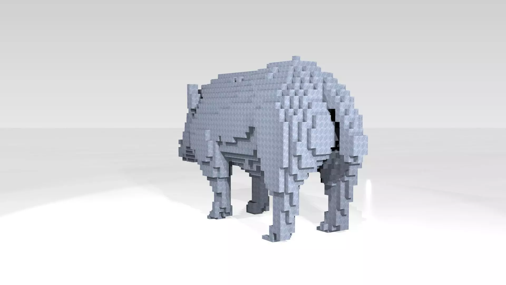 Wildboar Voxel 3D model_4
