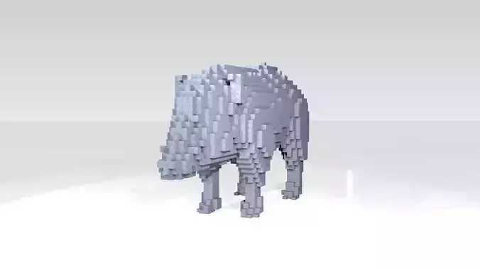Wildboar Voxel 3D model Wildboar Voxel 3D model