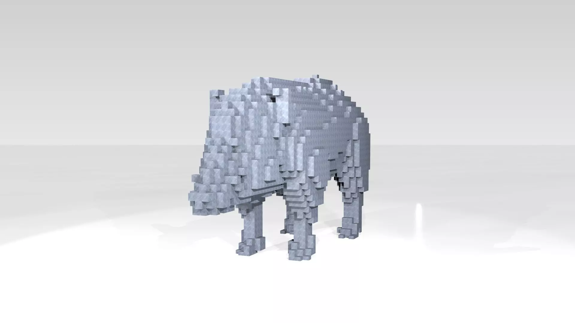 Wildboar Voxel 3D model_0