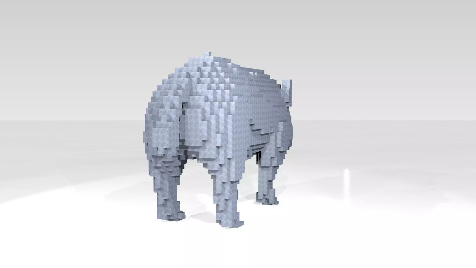 Wildboar Voxel 3D model_3