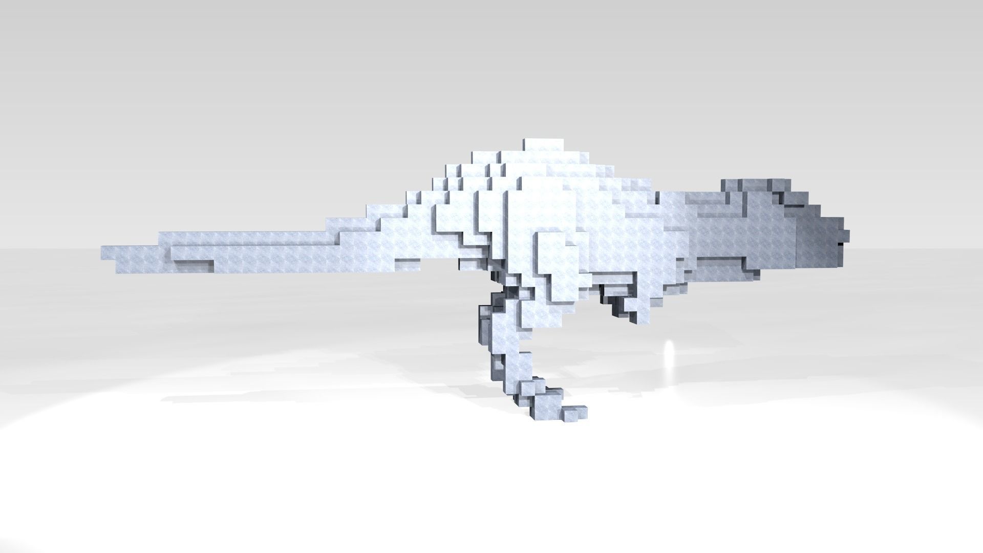 Tyrannosaurus Voxel 3D model_2