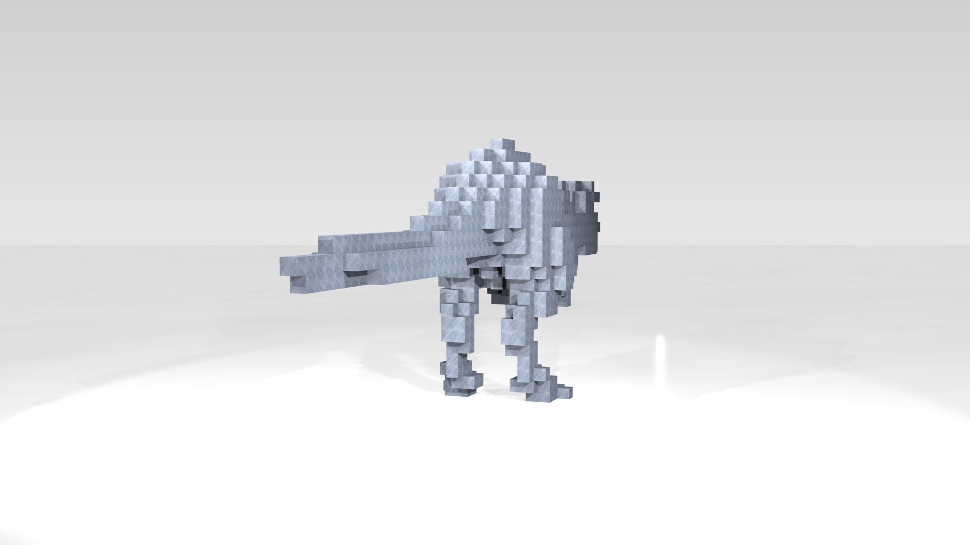 Tyrannosaurus Voxel 3D model_3