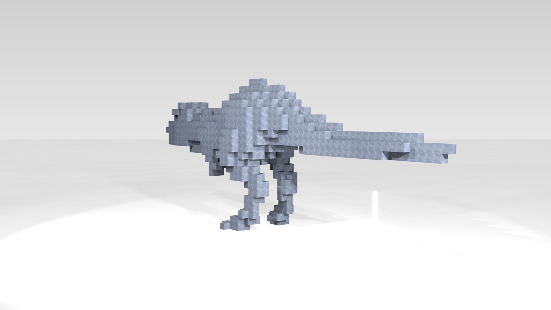 Tyrannosaurus Voxel 3D model_4