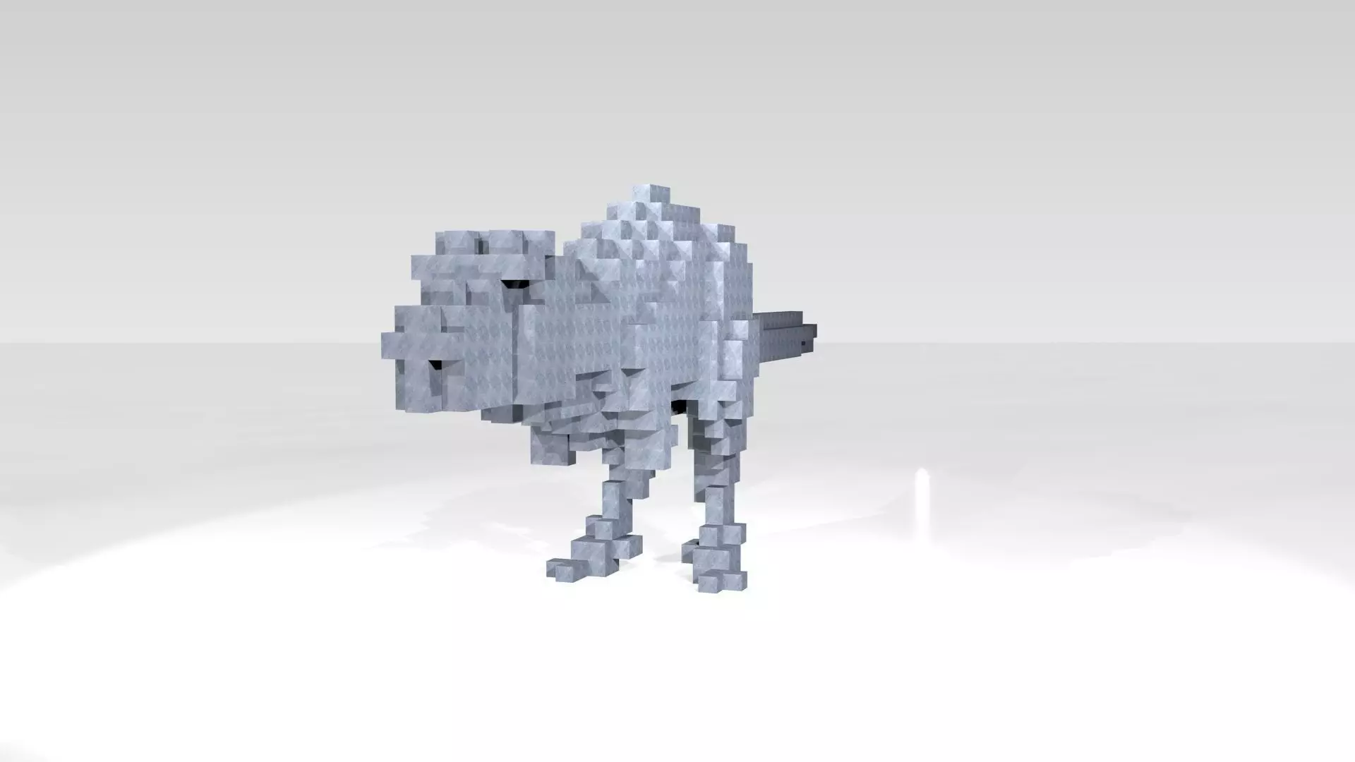 Tyrannosaurus Voxel 3D model_0
