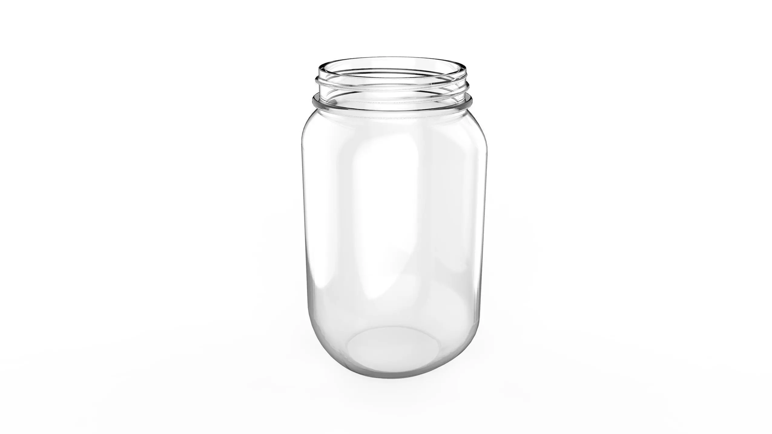 Glass Mason Jar 16oz Free 3D model_0