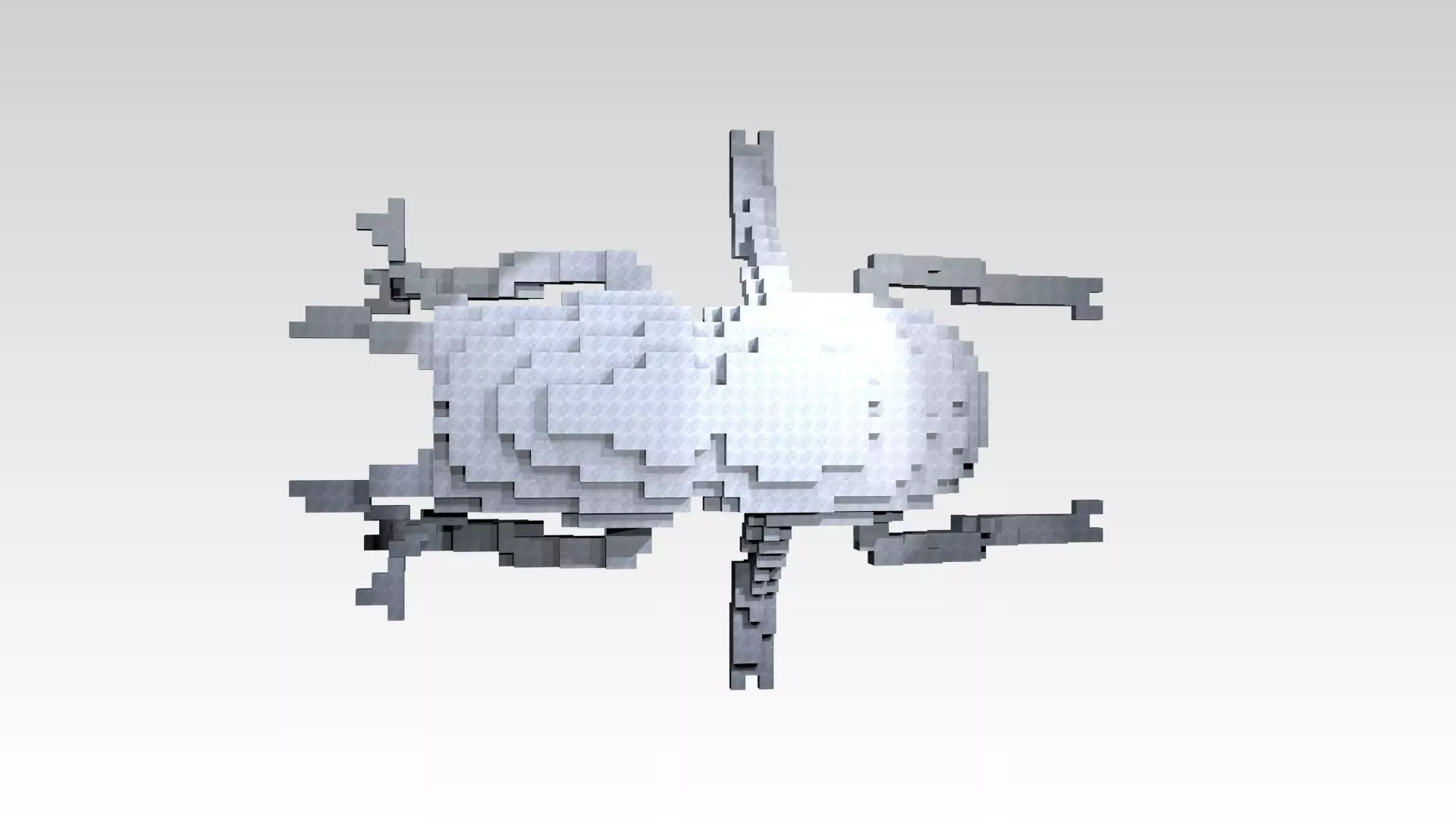Stagbeetle Voxel 3D model_5