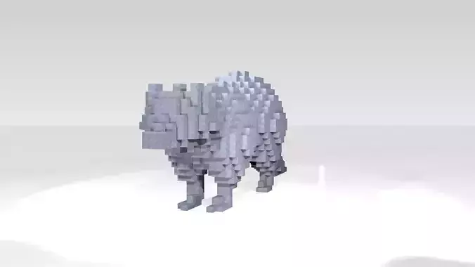 Raccoon Voxel 3D model