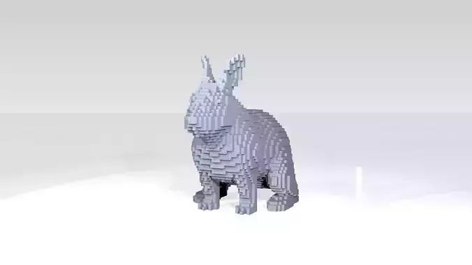 Rabbit Voxel 3D model