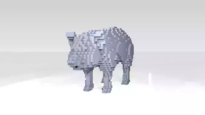 Pig Voxel 3D model