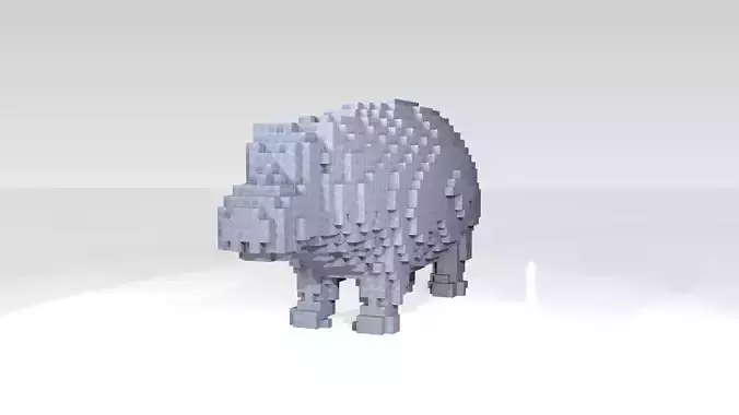 Hippo Voxel 3D model