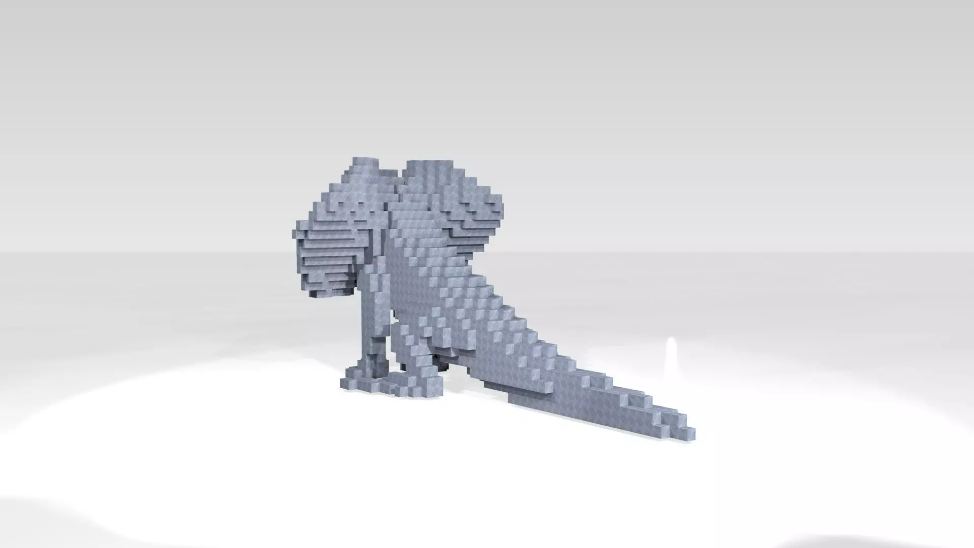 Frilledlizard Voxel 3D model_4