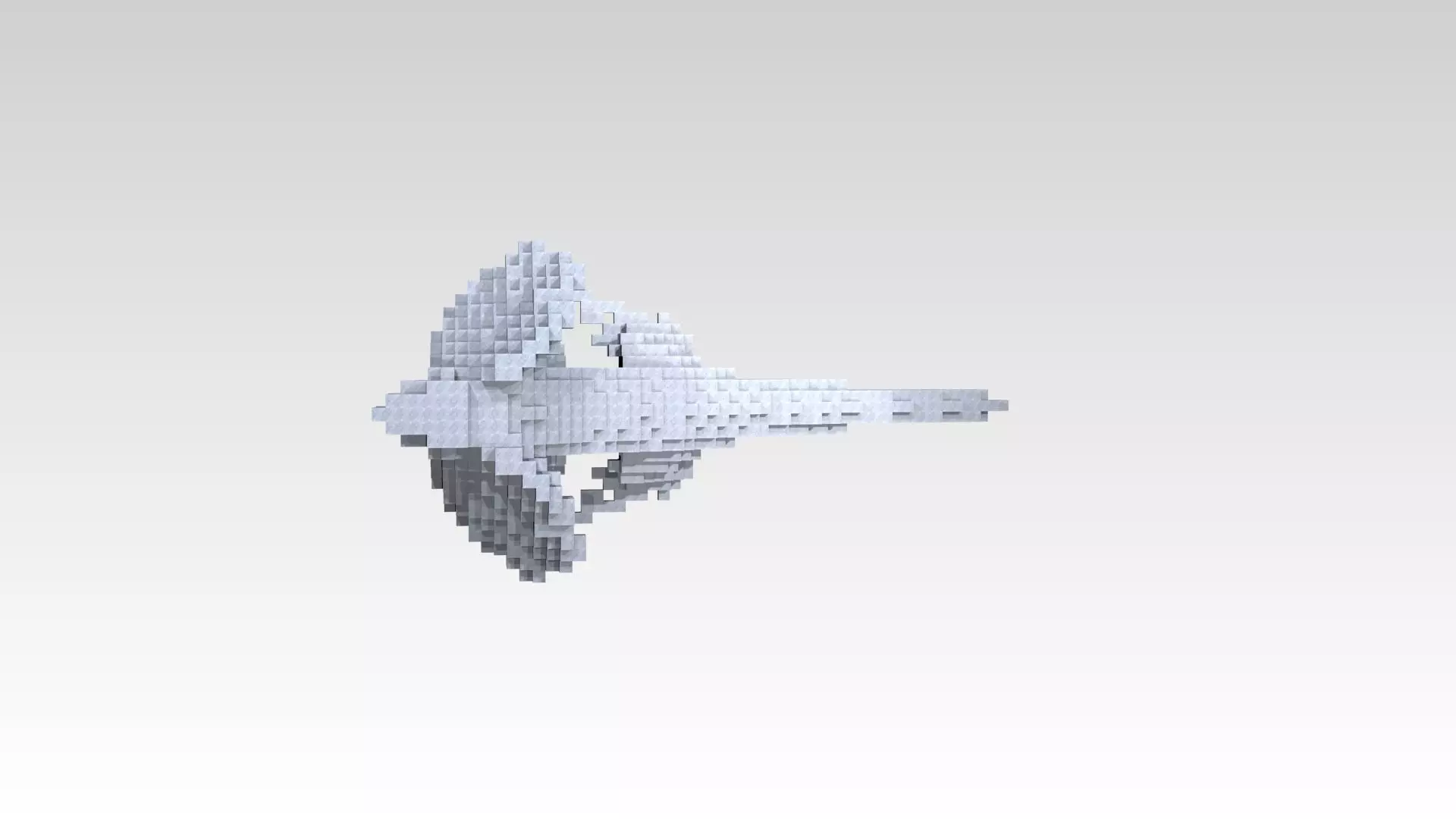 Frilledlizard Voxel 3D model_5
