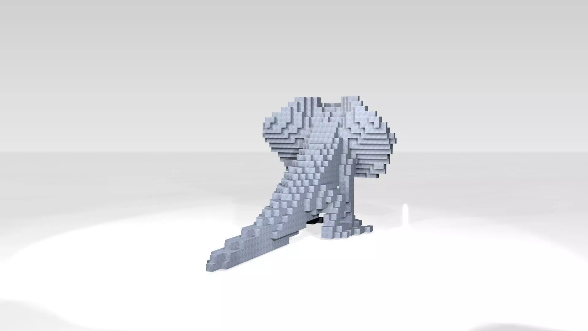 Frilledlizard Voxel 3D model_3