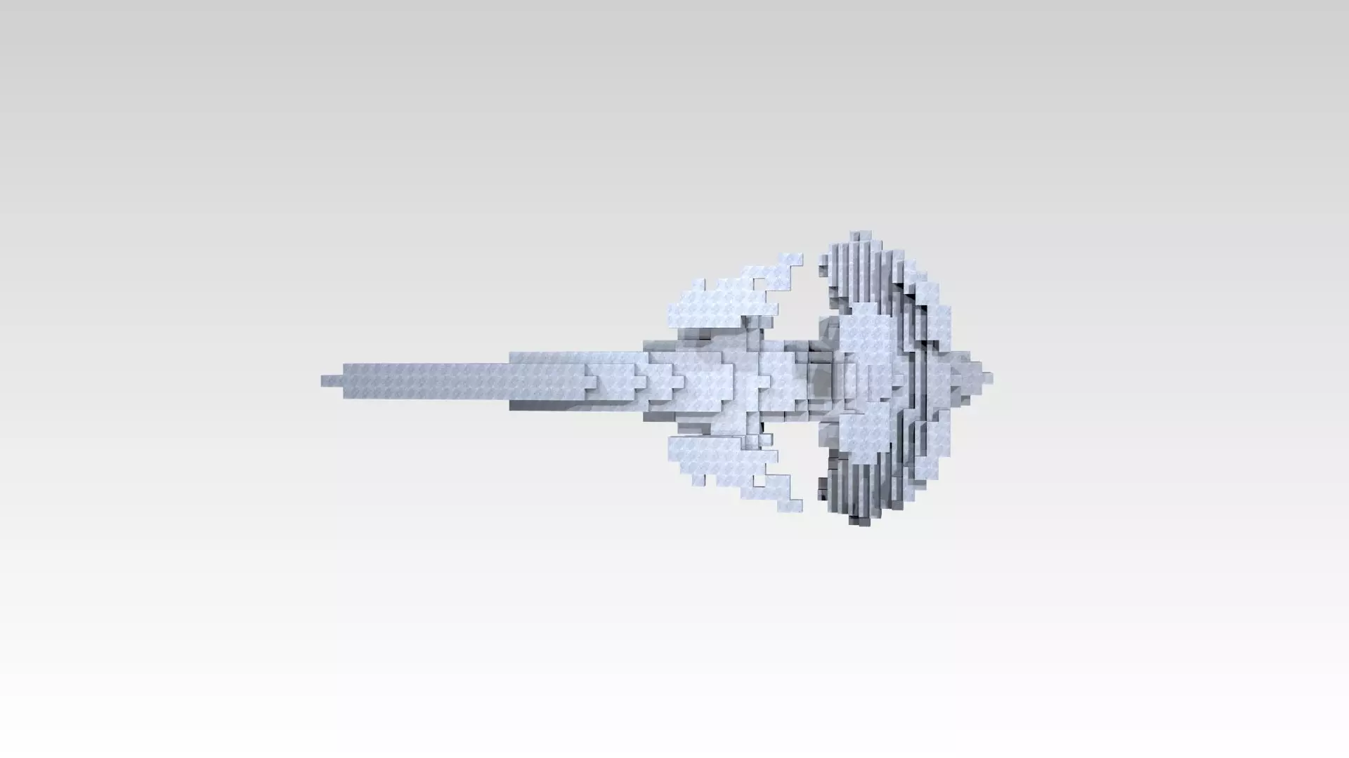 Frilledlizard Voxel 3D model_6