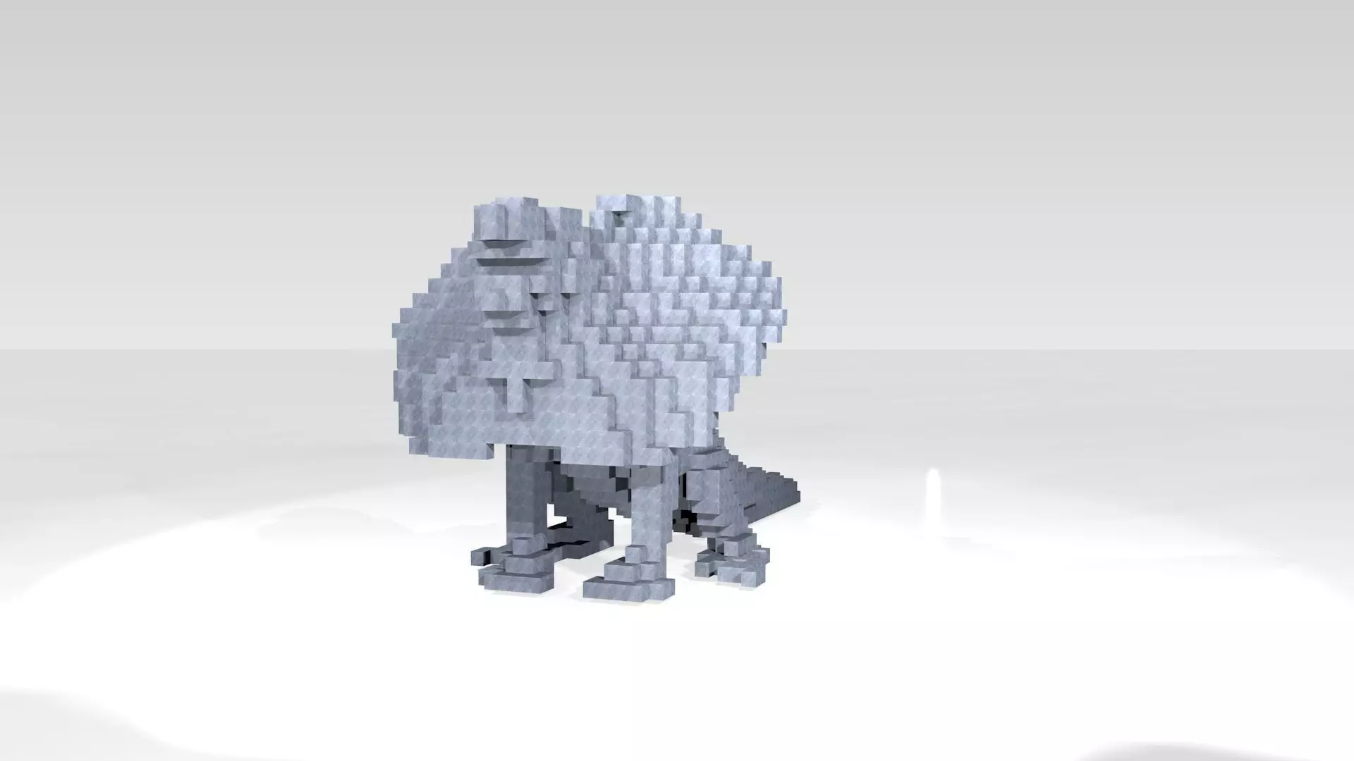 Frilledlizard Voxel 3D model_0