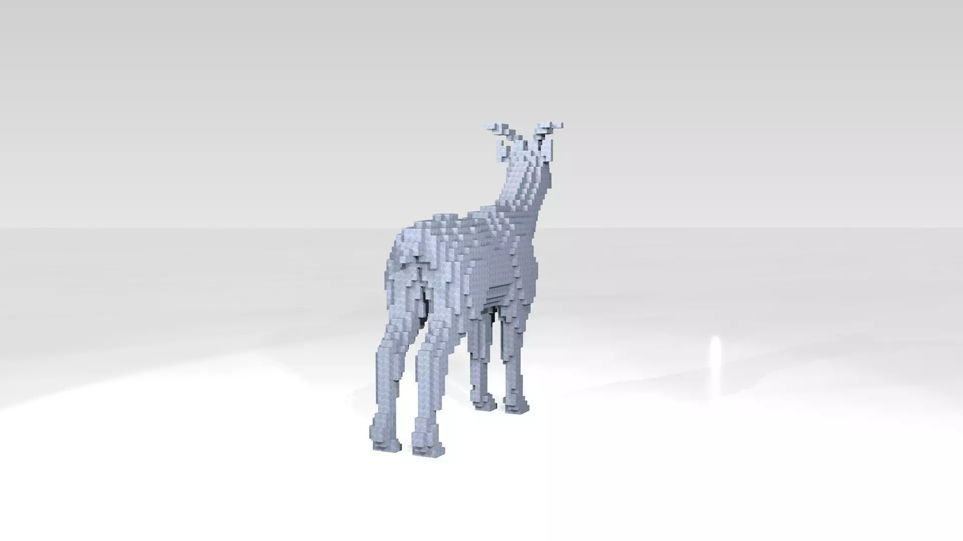 Deer Voxel 3D model_3