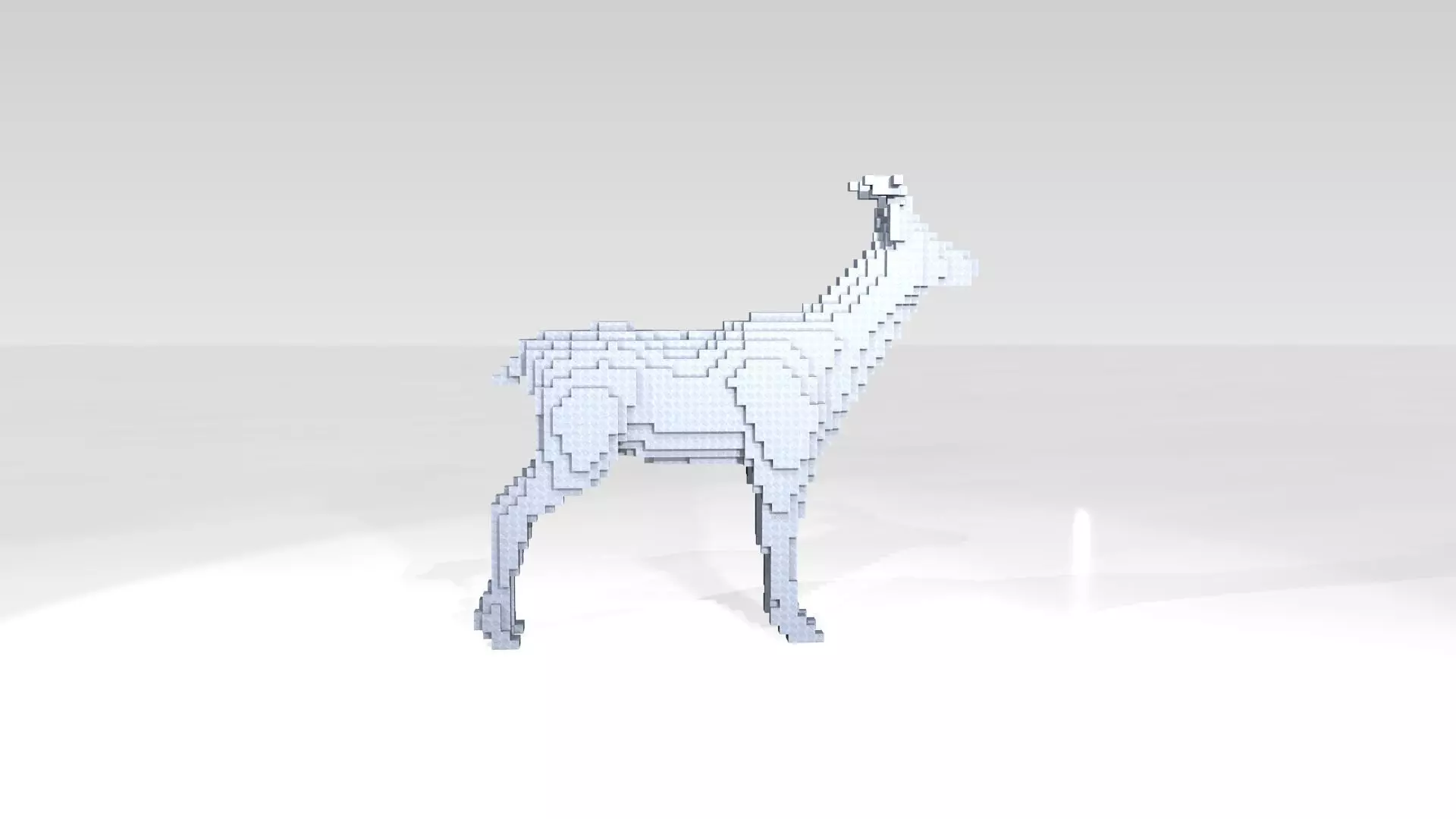 Deer Voxel 3D model_2