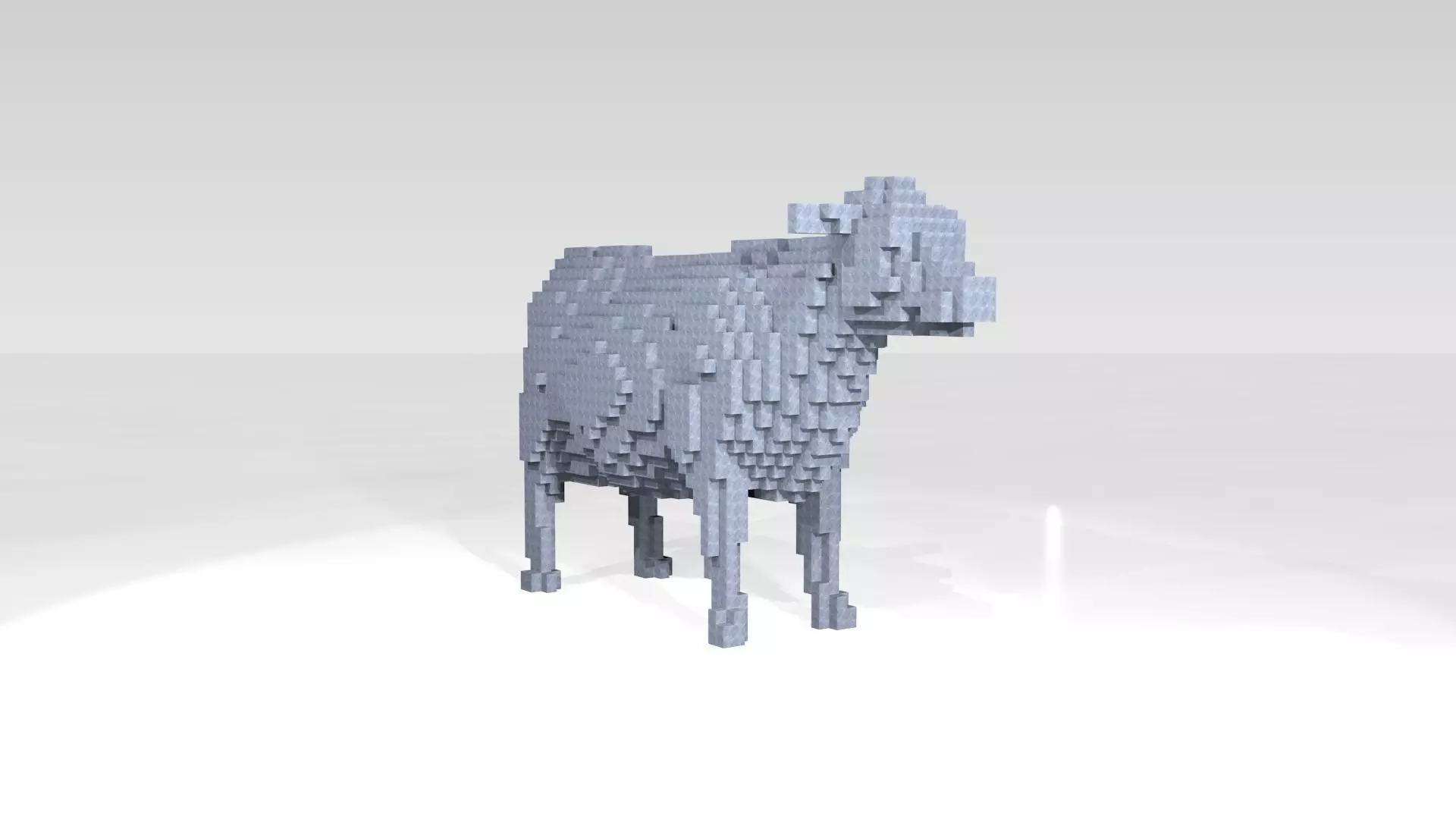 Cow Voxel 3D model_1