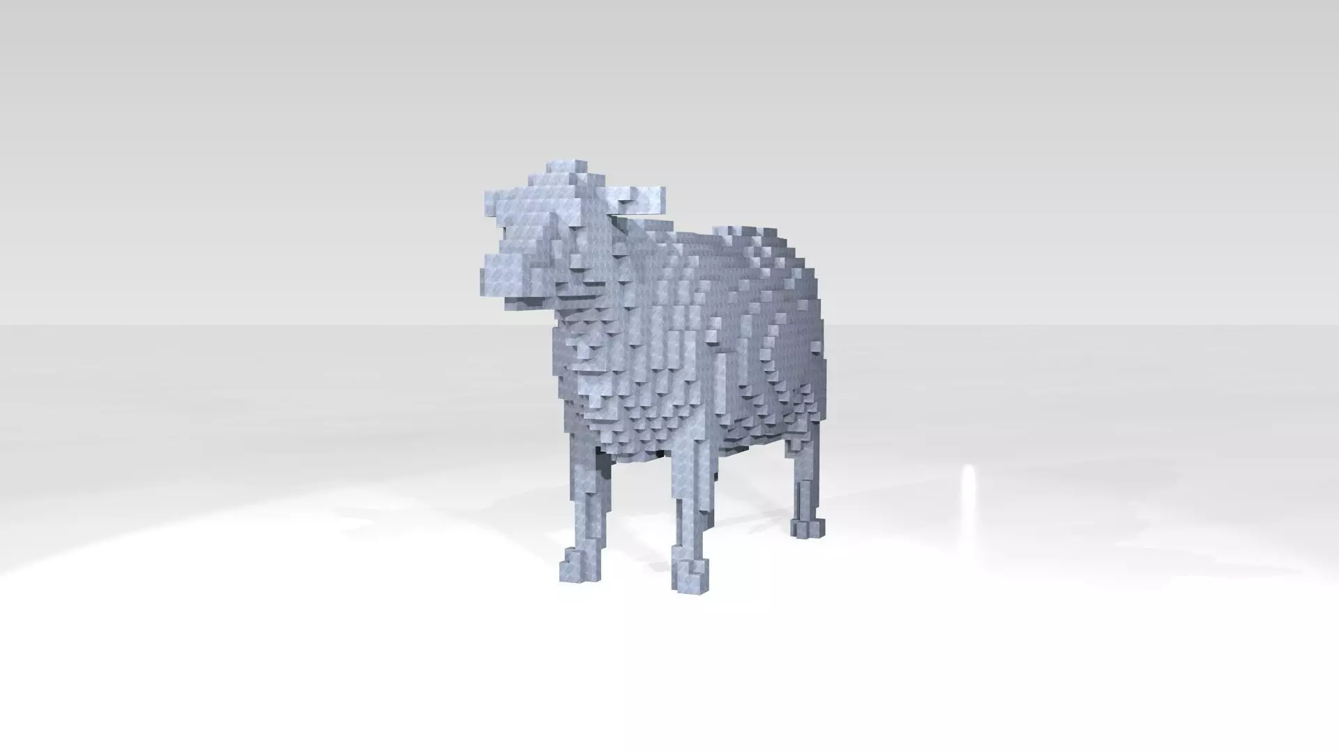 Cow Voxel 3D model_0