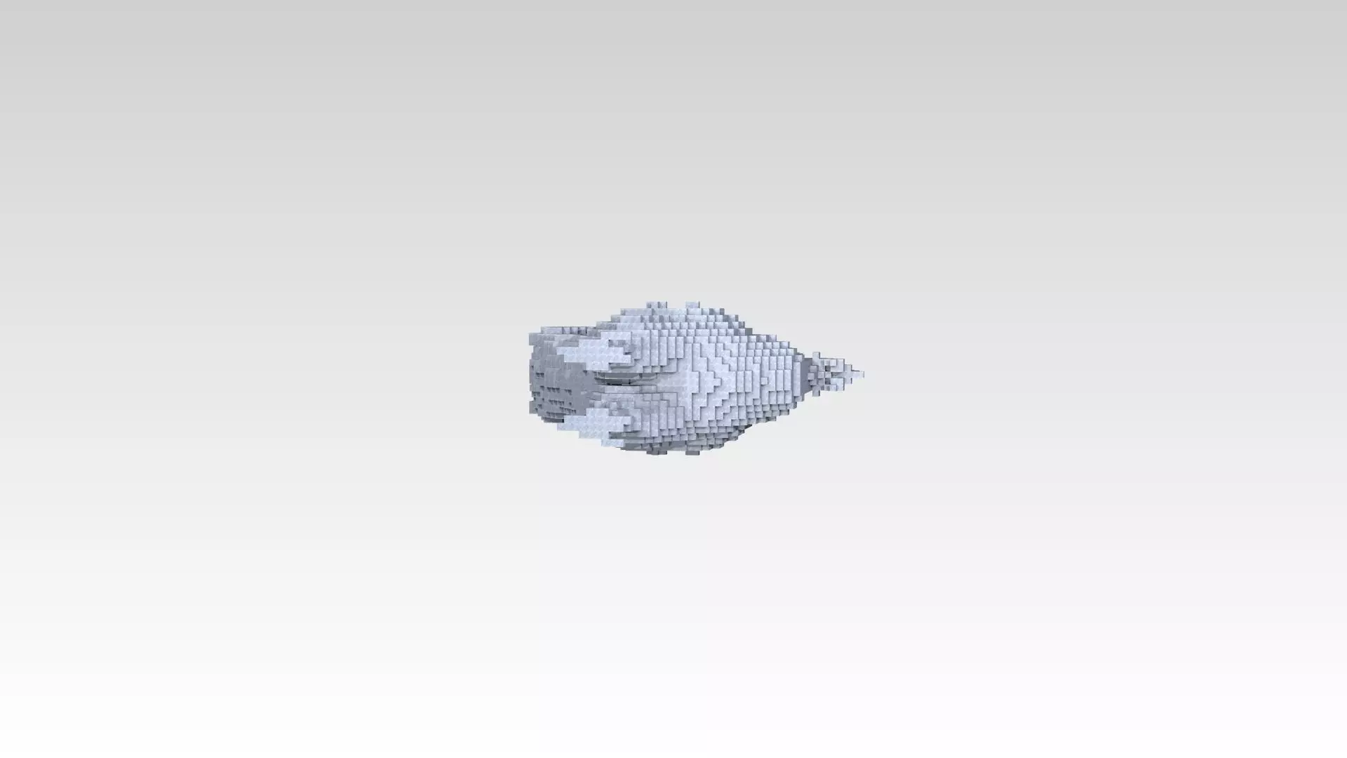 Chiken Voxel 3D model_6