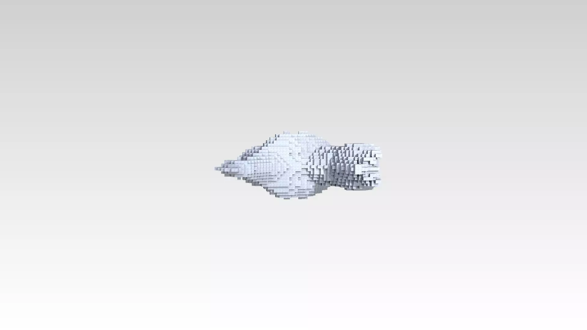 Chiken Voxel 3D model_5