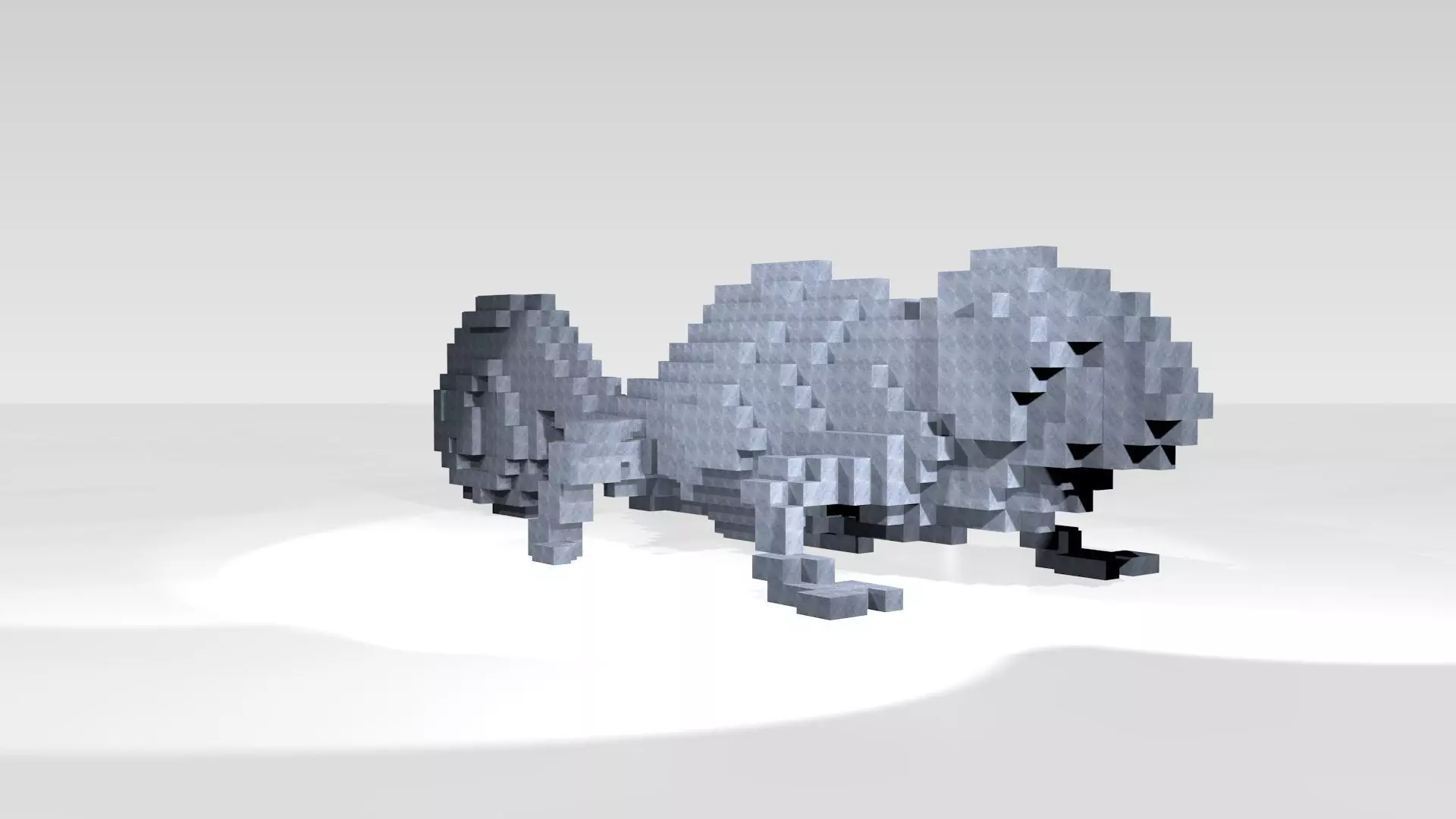 Chameleon Voxel 3D model_1