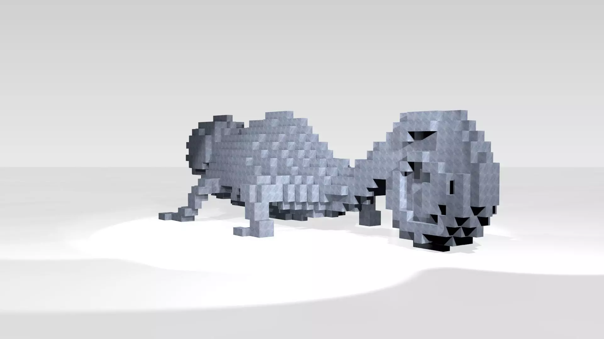 Chameleon Voxel 3D model_4