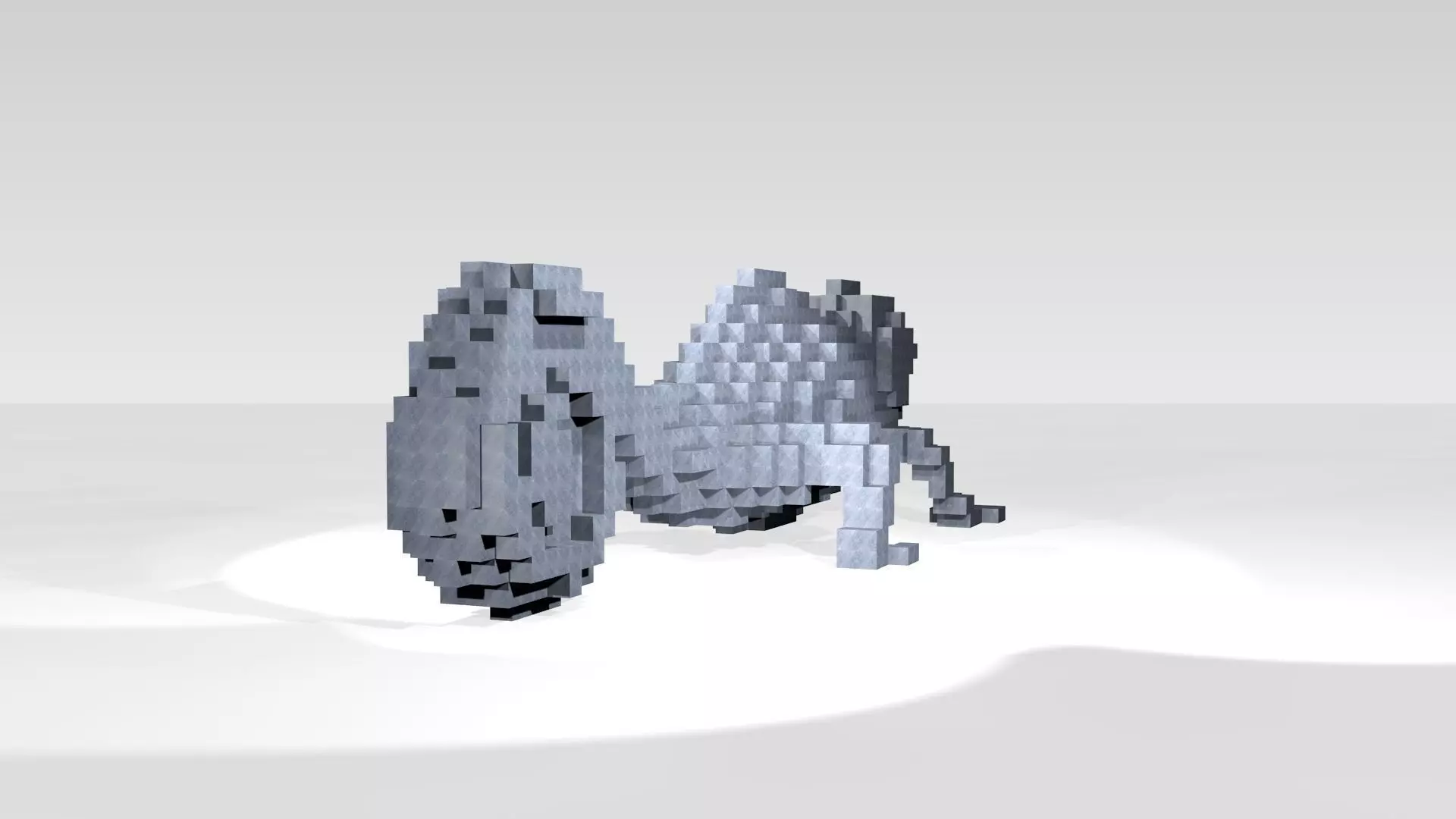 Chameleon Voxel 3D model_3