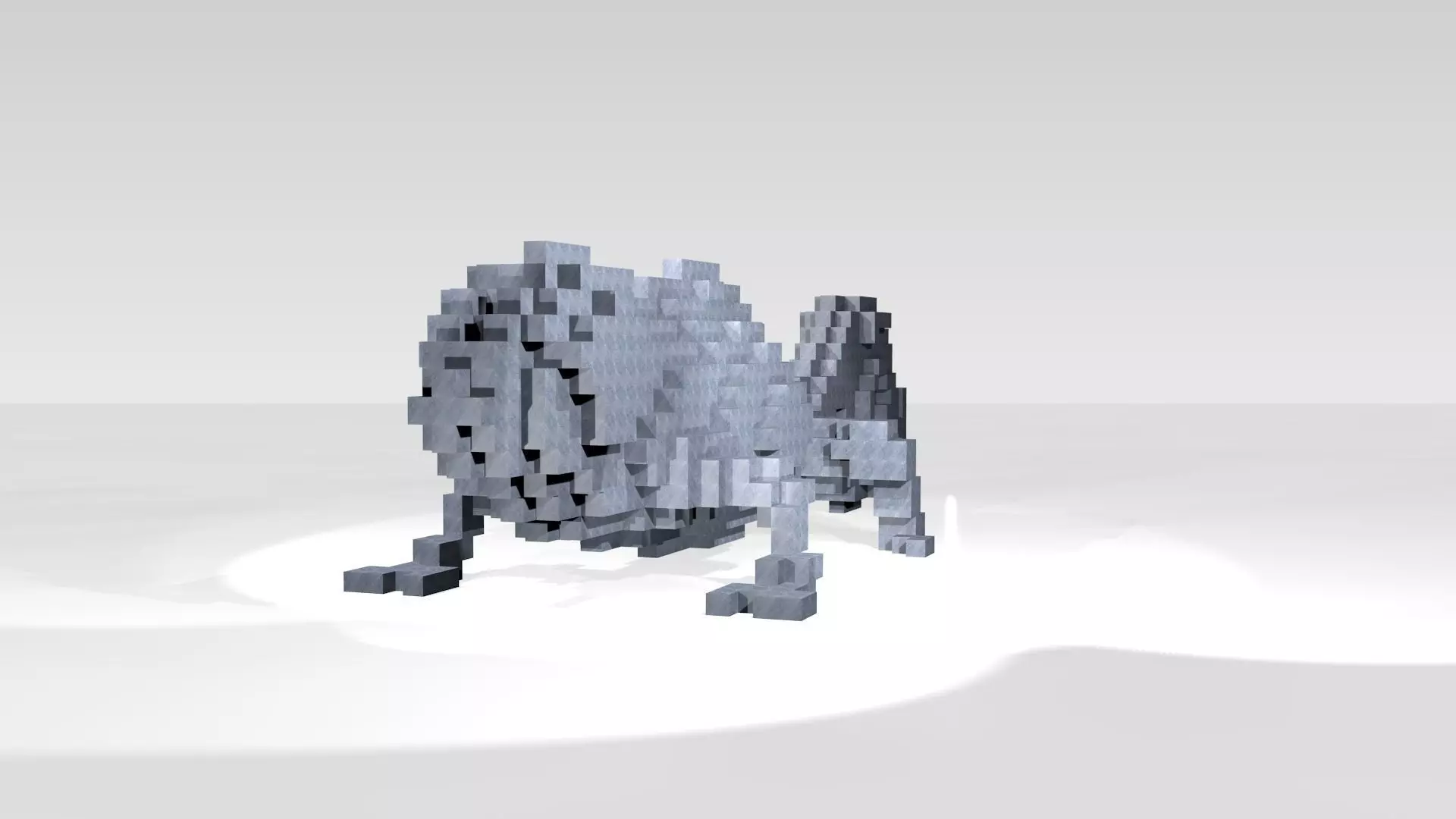 Chameleon Voxel 3D model_0
